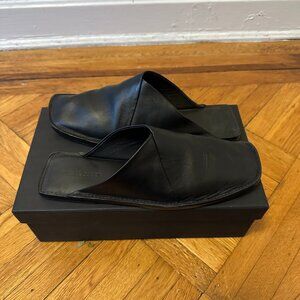 Rachel Comey Dowah Babouche Black Leather Slide Womens size 10